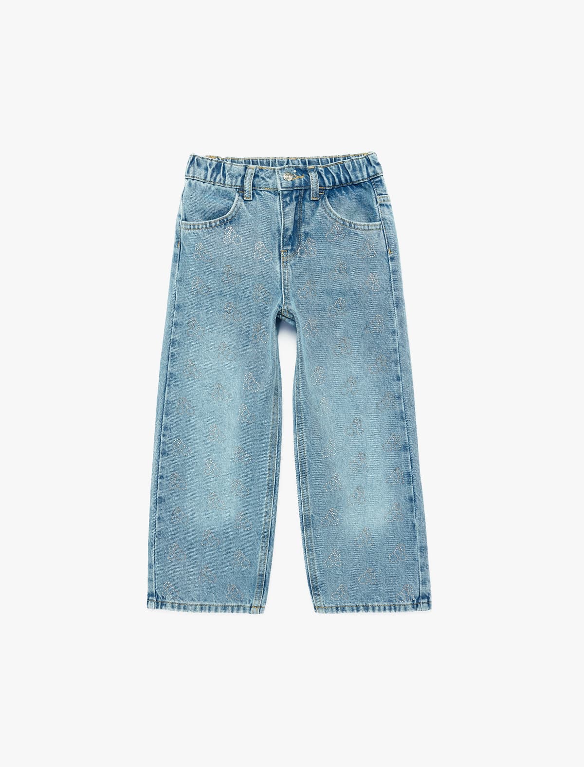 Cibli Pambıqdan Geniş Ayaqlı Denim Şalvar