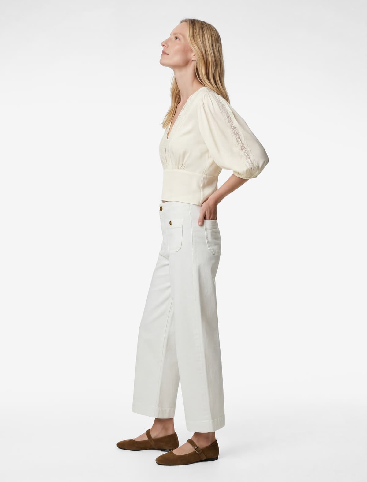 Pambıq Cib Normal Bel Culotte Şalvar - Culotte Jeans