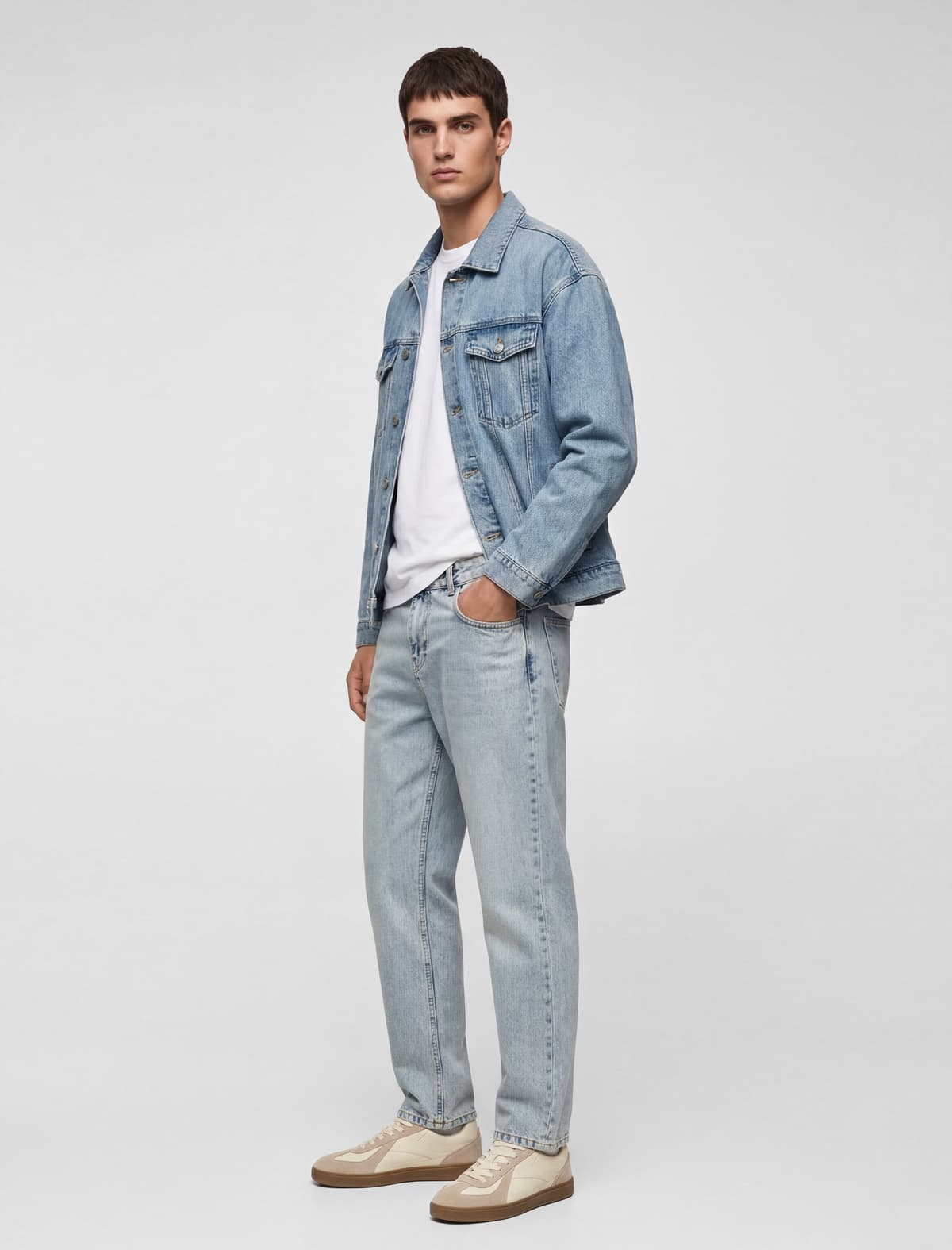 Normal Bel Pambıq Vintage Düz Jean Şalvar