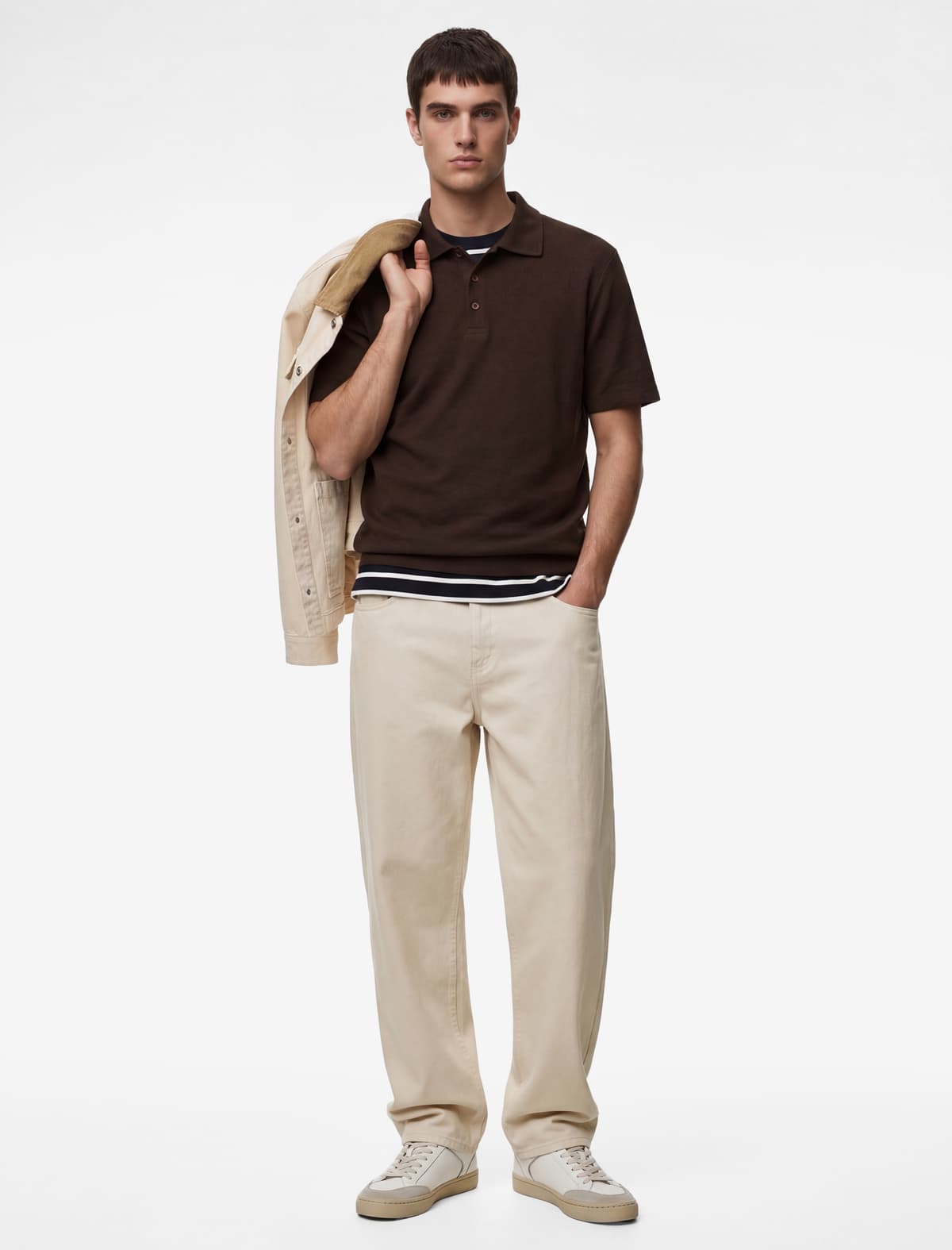 Normal fit Qısaqol Düyməli Polo Yaxalı tişört