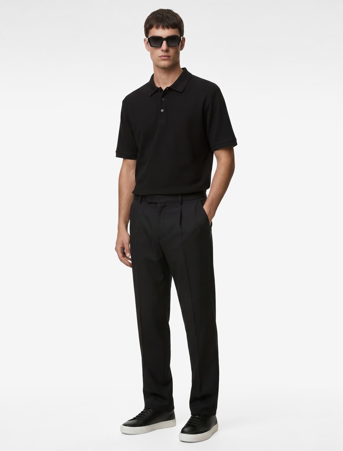 Normal fit Qısaqol Düyməli Polo Yaxalı tişört