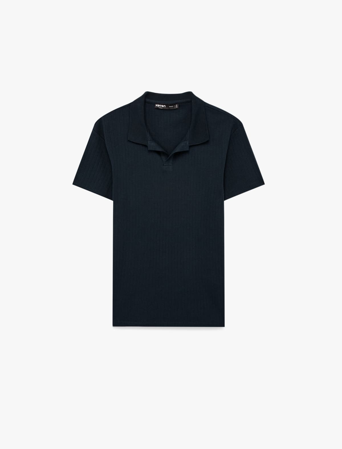Qısaqol Pambıq Slim Fit Polo Yakalı köynək
