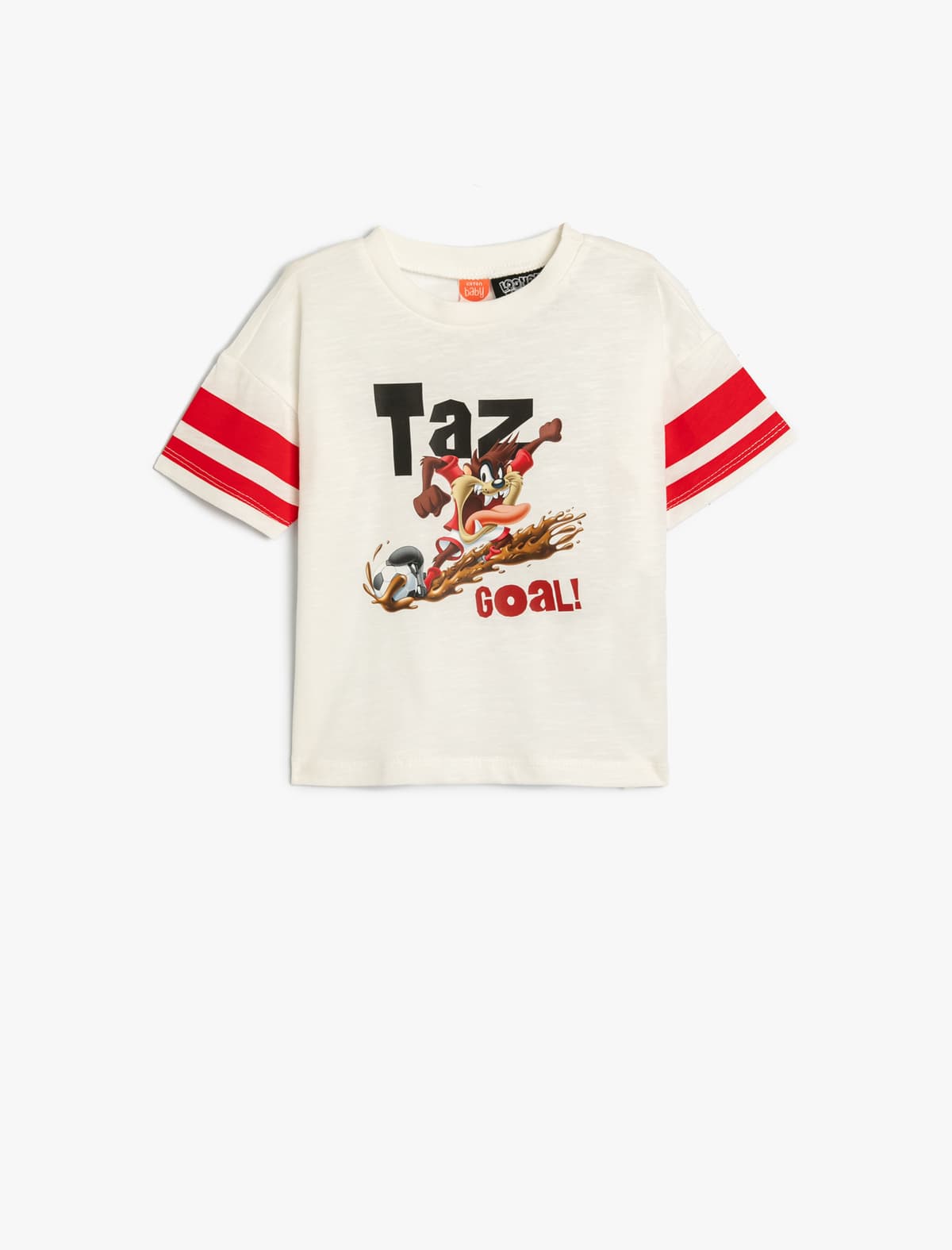 T-Shirt Tasmanian Devil Printed Lisenziyalı Qısaqol Ekipaj Boyun