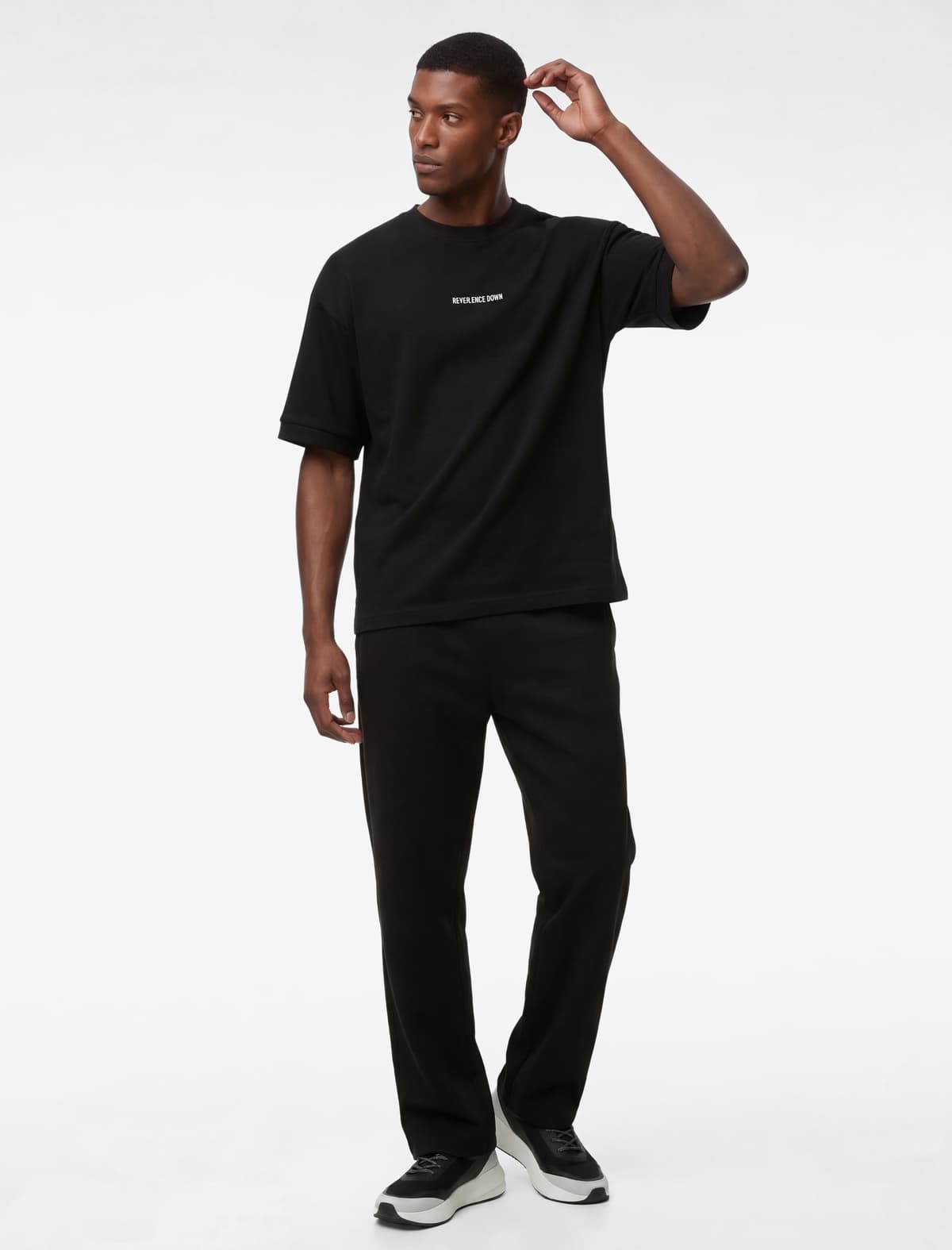 Rahat biçimli Cib Elastik Belli Geniş Paçalı İdman Sweatpants