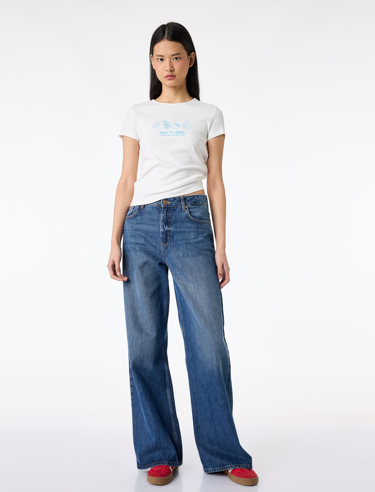 Pambıqdan Slim Fit Qısaqol Yaka Yakalı köynək