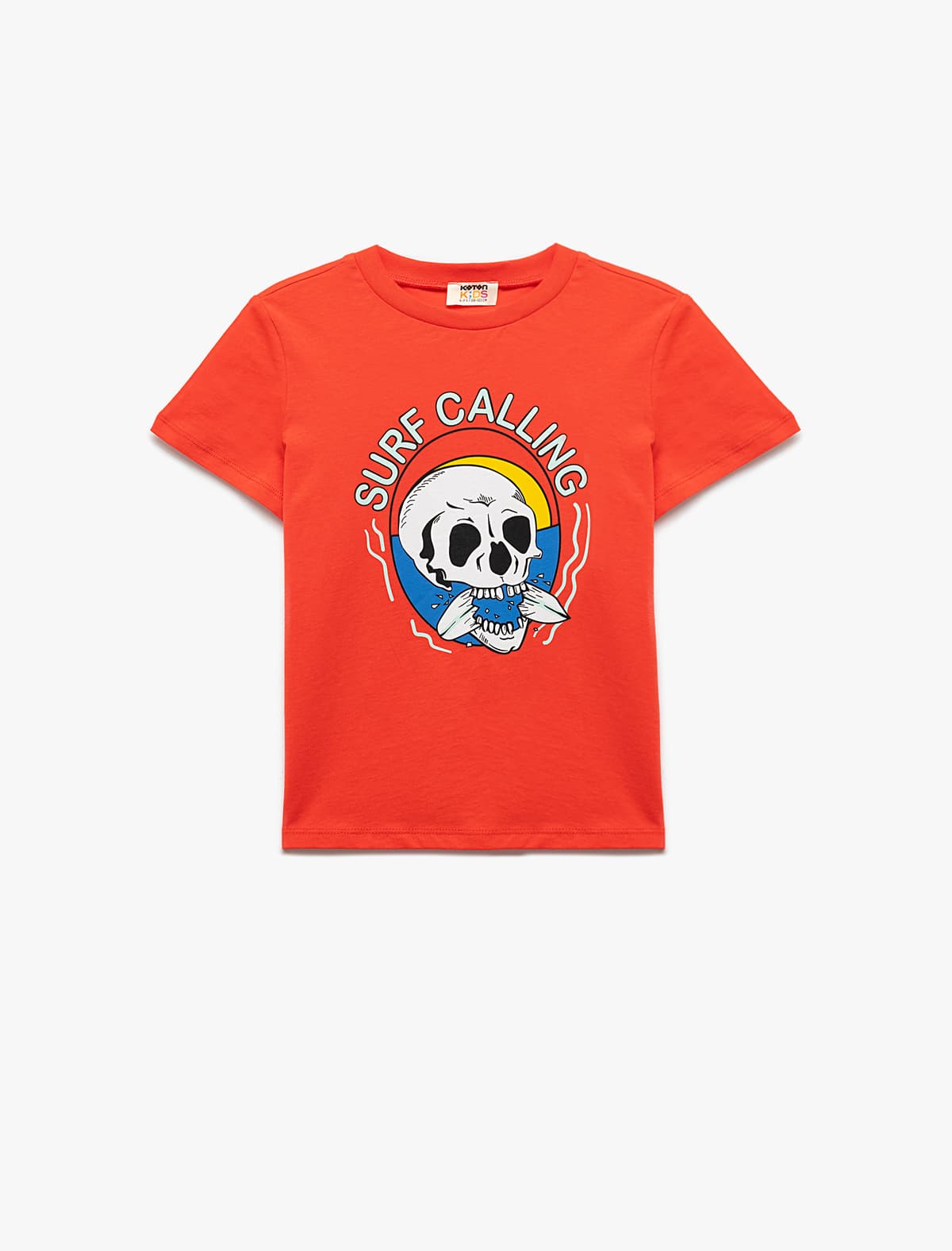 Qısaqol T-Shirt Çap Detaylı Ekipaj Yaka Pambıq