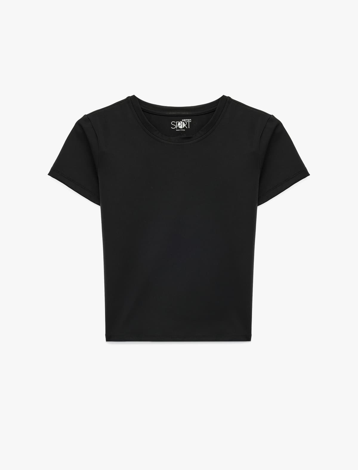 Slim fit Qısaqol Yaxalı İdman Tişörti