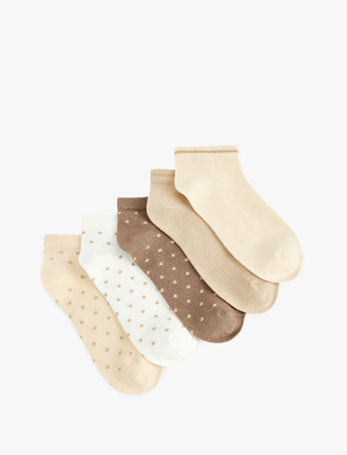 5-paket Polka nöqtəli çəkmə corabları
