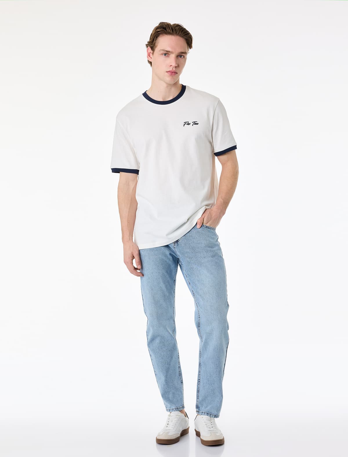 Regular fit Normal Bel Konik Cins Şalvar