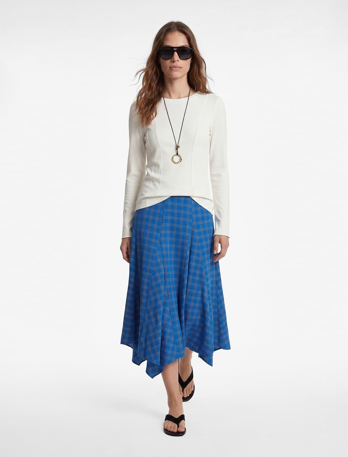 Slim Fit Qoyun Yün Qarışığı Uzunqol Boyunlu Bluza