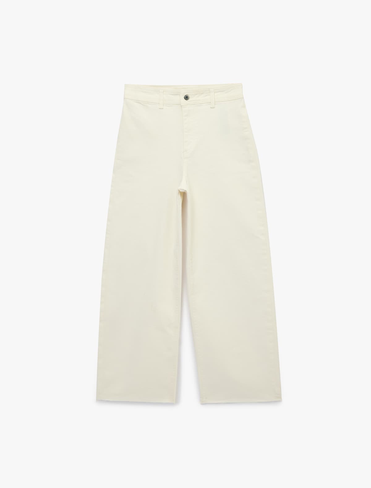 Normal Bel Rahat biçimli Kesilmiş Paçalı Jean Şalvar - Culoette Jean