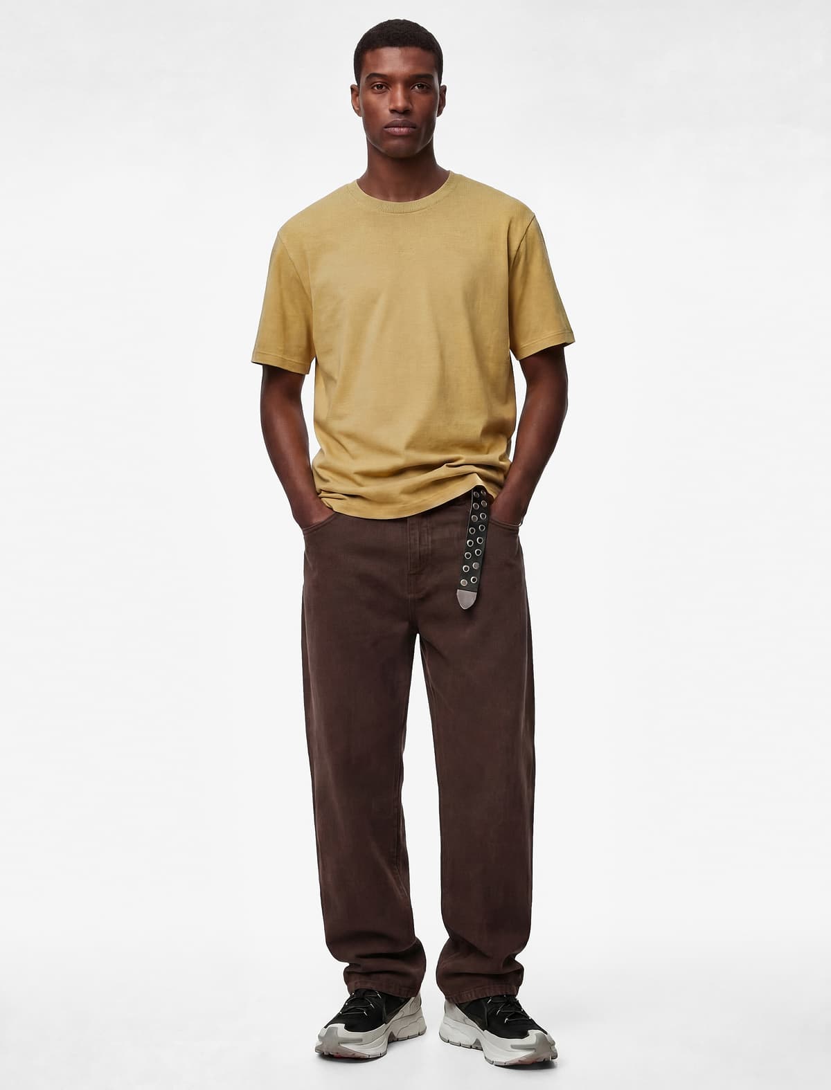 Regular Fit Qısaqol Ekipaj Yaka Pambıq Basic Tişört