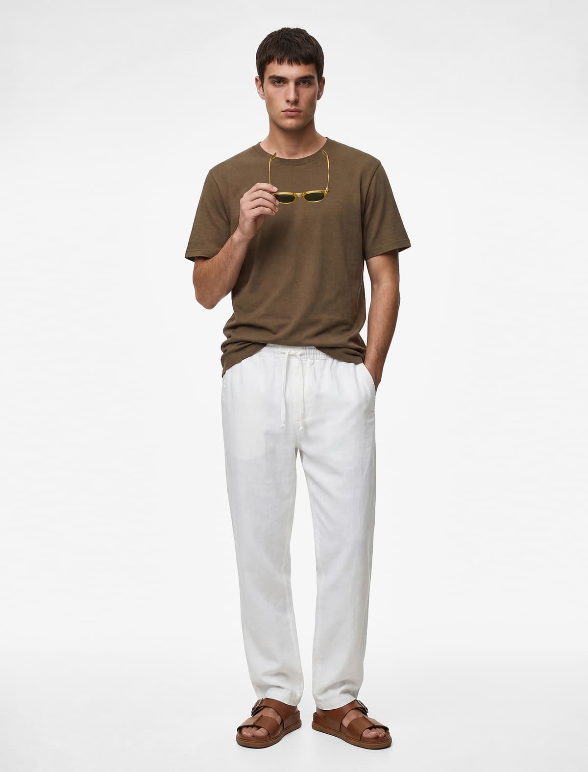 Qısaqol Pambıq Yakalı Basic Slim Fit köynək