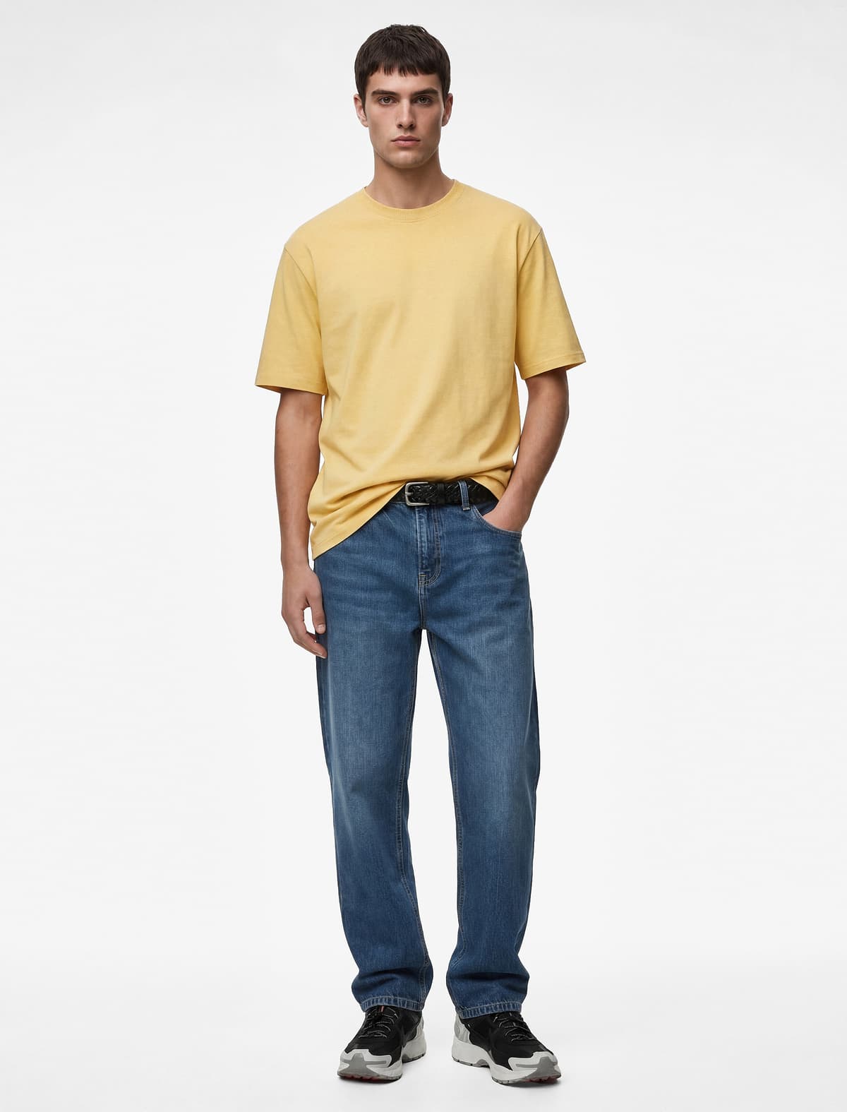 Normal Fit Pambıq Konik Cins Şalvar - Joe Jean