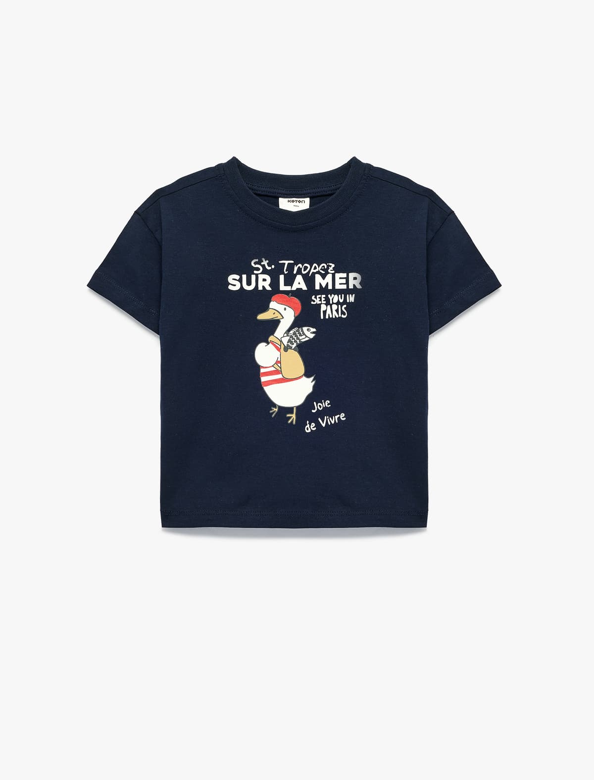 Cotton Dəyirmi yaxa Qısaqol Çaplı Tişört