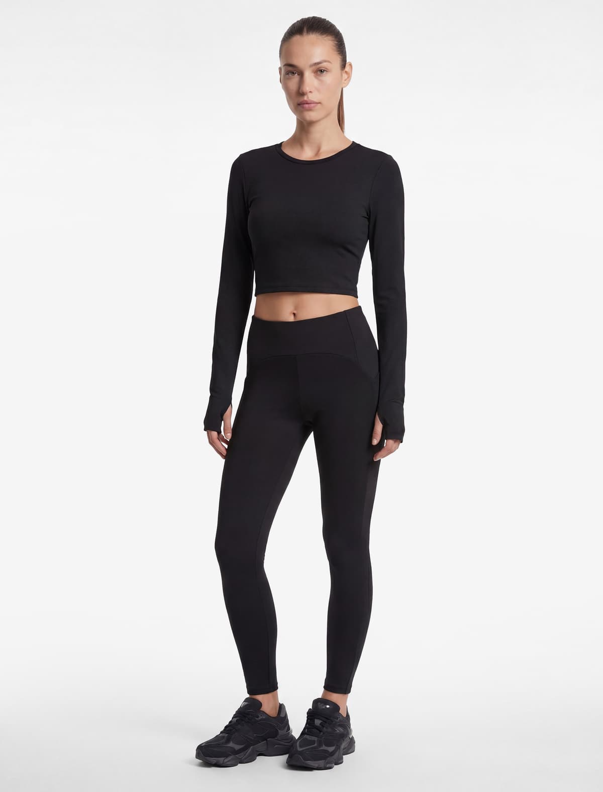 Uzunqol Dəyirmi yaxa Slim fit İdman Tişört