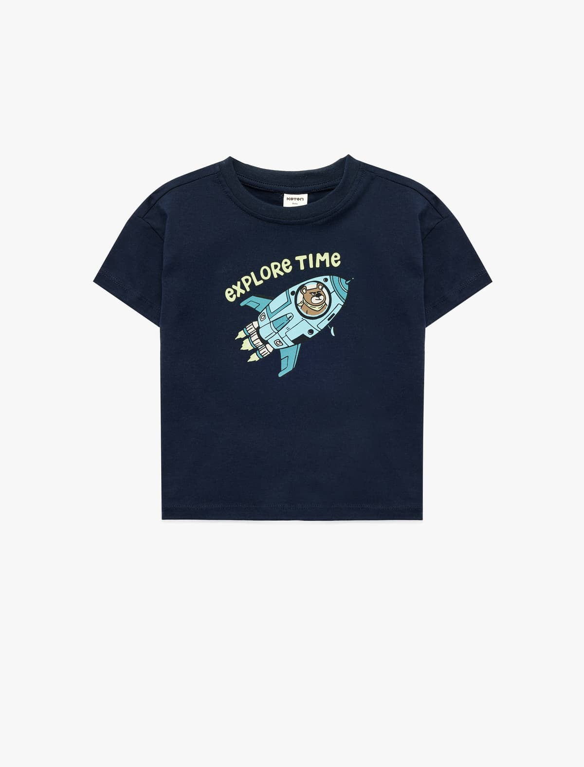 Cotton Dəyirmi yaxa Qısaqol Çaplı Tişört