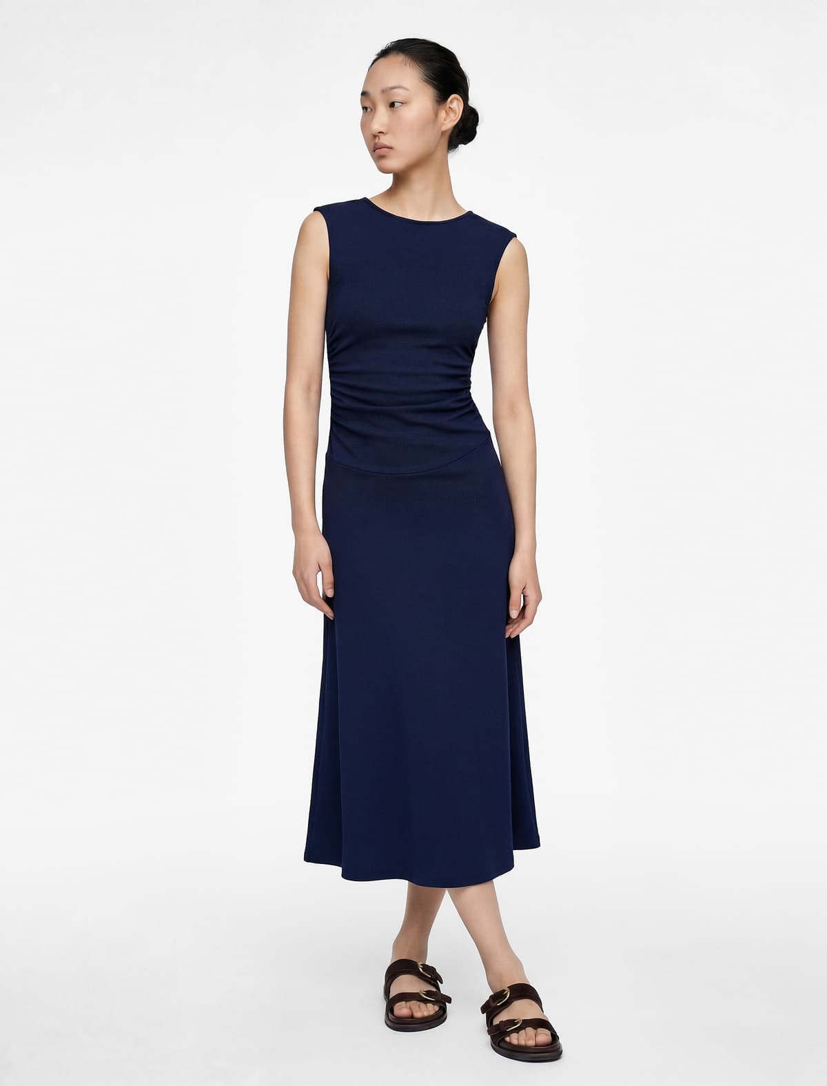 Slim fit Maxi Qolsuz Dekolteli Paltar