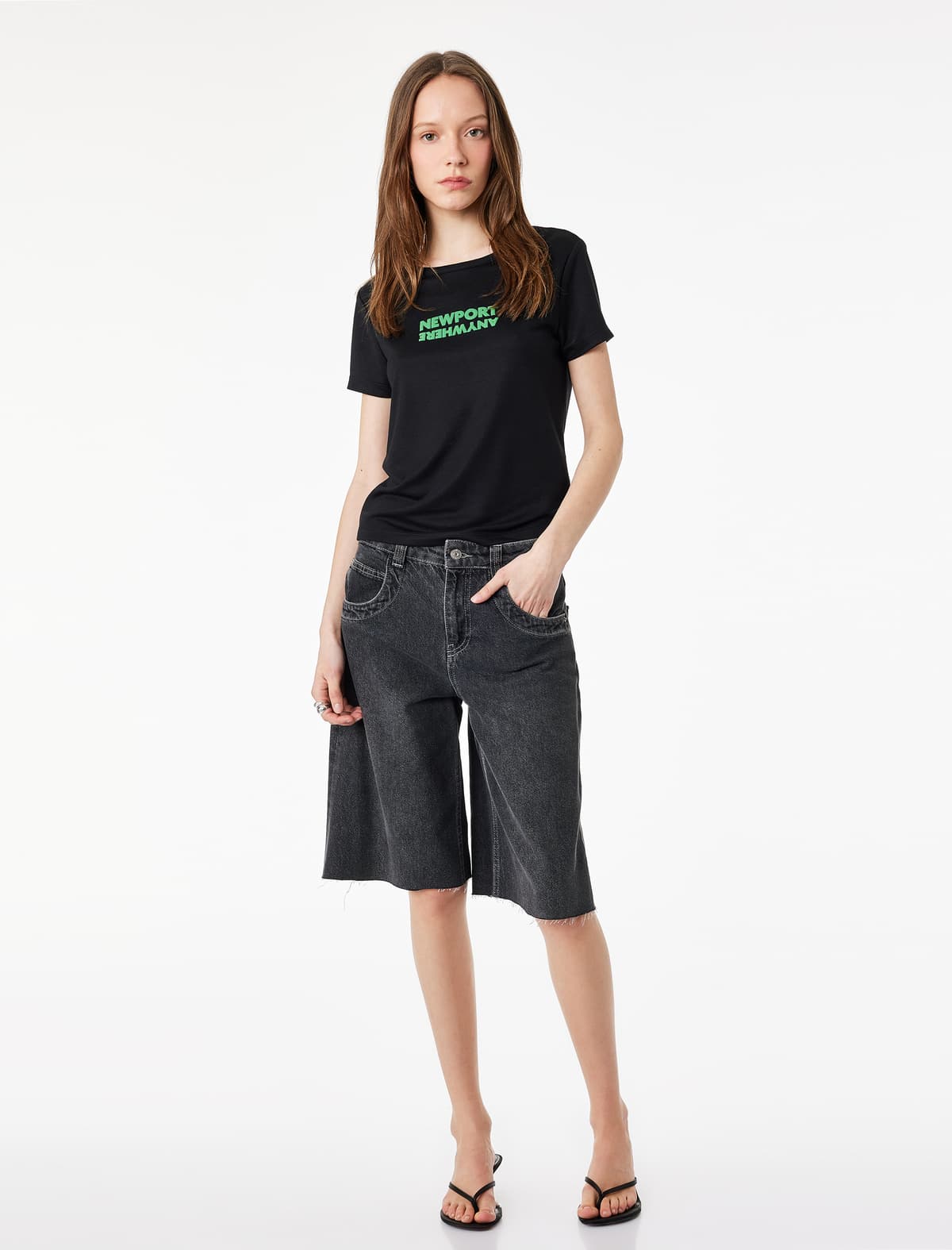 Slim Fit Qısaqol Yakalı Modal Qarışıq Çaplı köynək