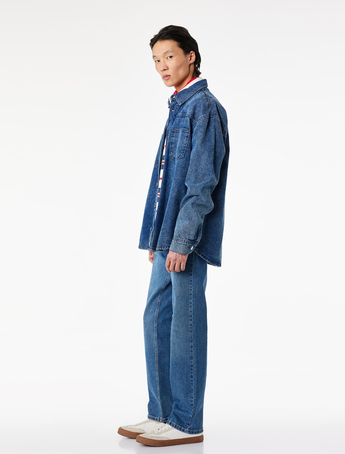 Standart Bel Normal Bel Düz Paçalı Denim Şalvar - Mark Straight Jeans