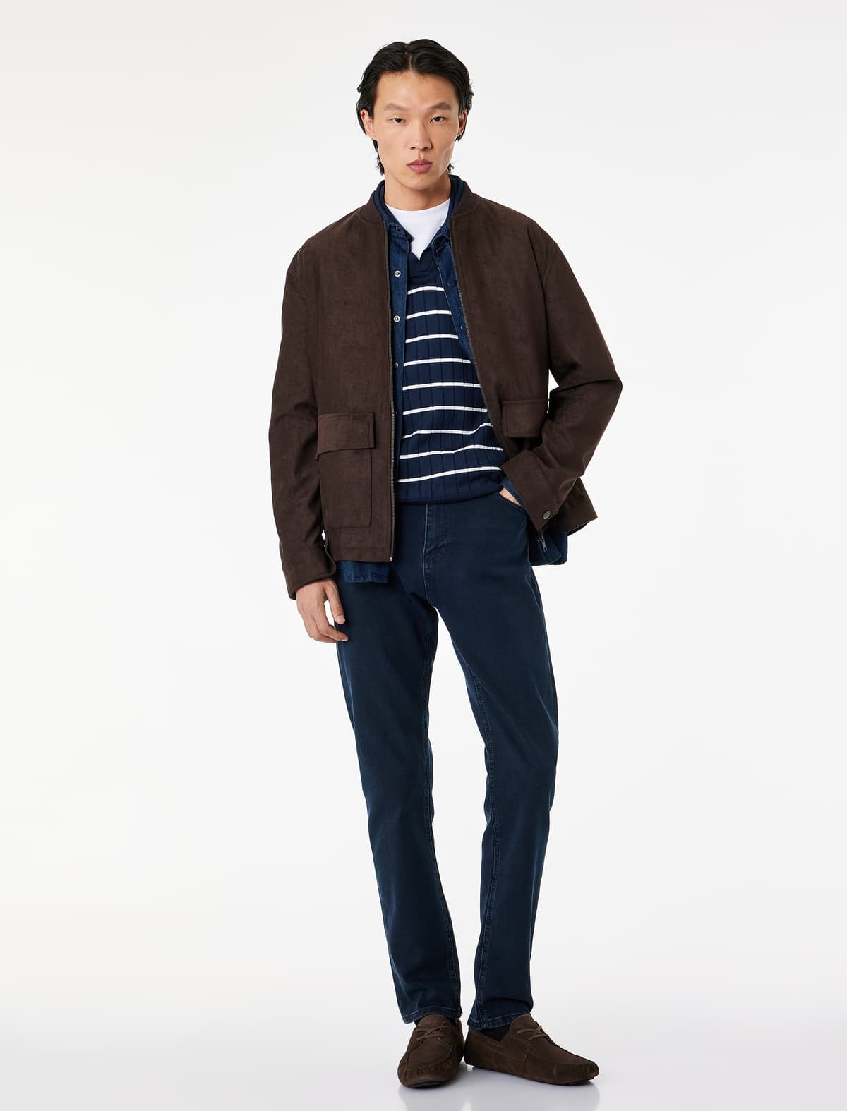 Pambıq Normal Bel Slim fit Jean Şalvar - Brad Jean
