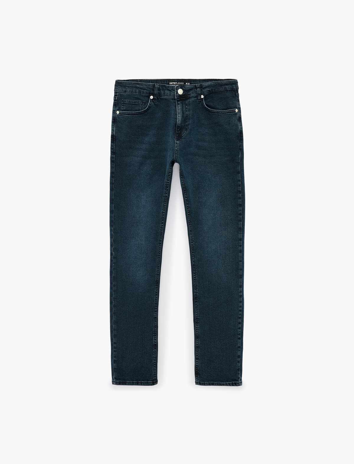 Pambıq Normal Bel Cib Slim Fit Jean Şalvar - Brad Jean