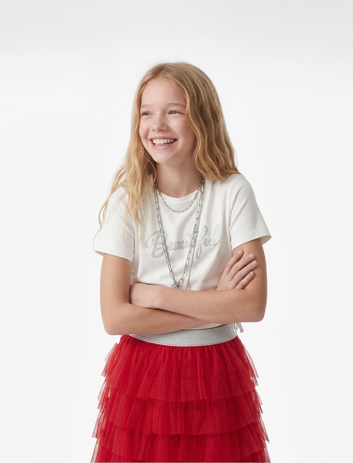 Elastik beli olan qatlı mini Tutu yubka