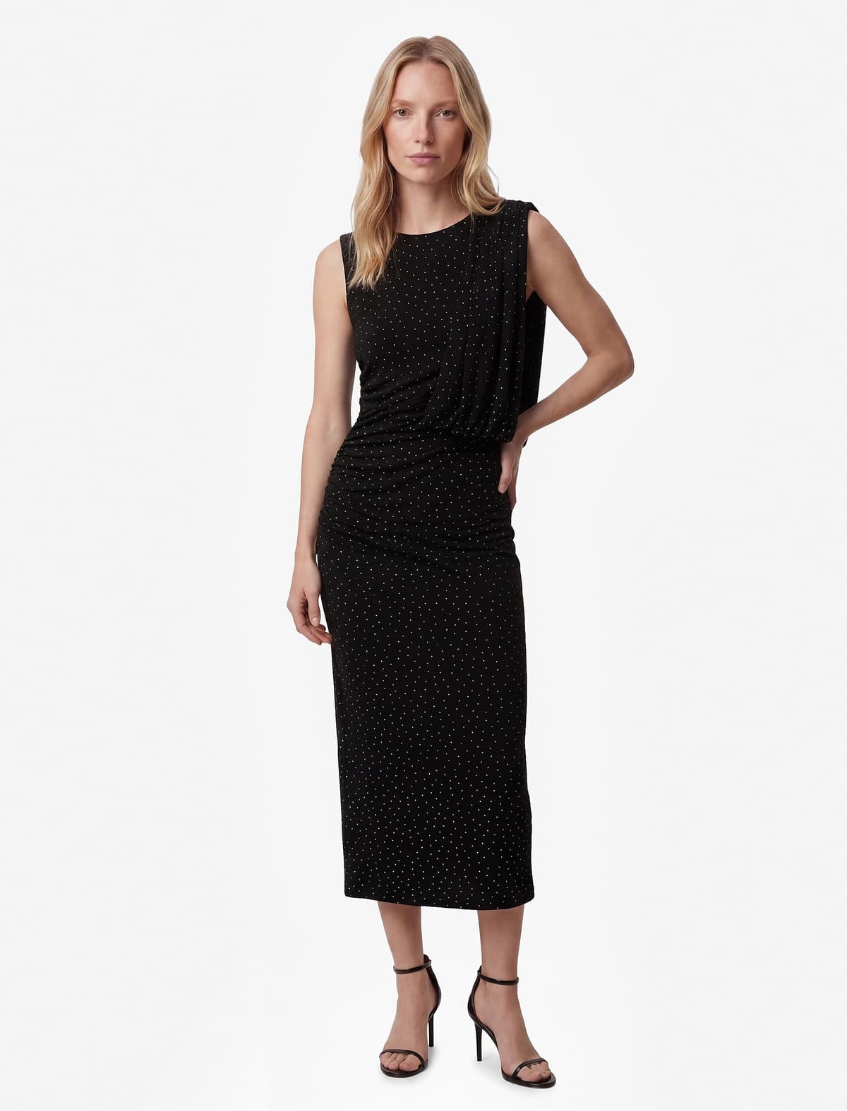 Slim fit Qolsuz Dəyirmi Yaxa Uzun Daş Don