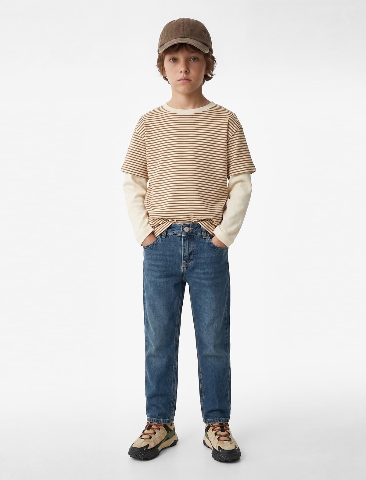 Pambıqdan Düyməli Düz Fit Denim Şalvar