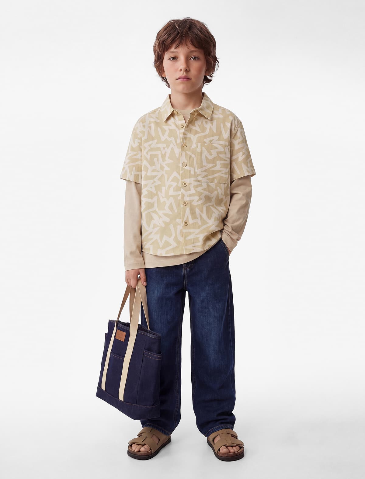 Pambıq cibli Baggy Fit Denim Şalvar