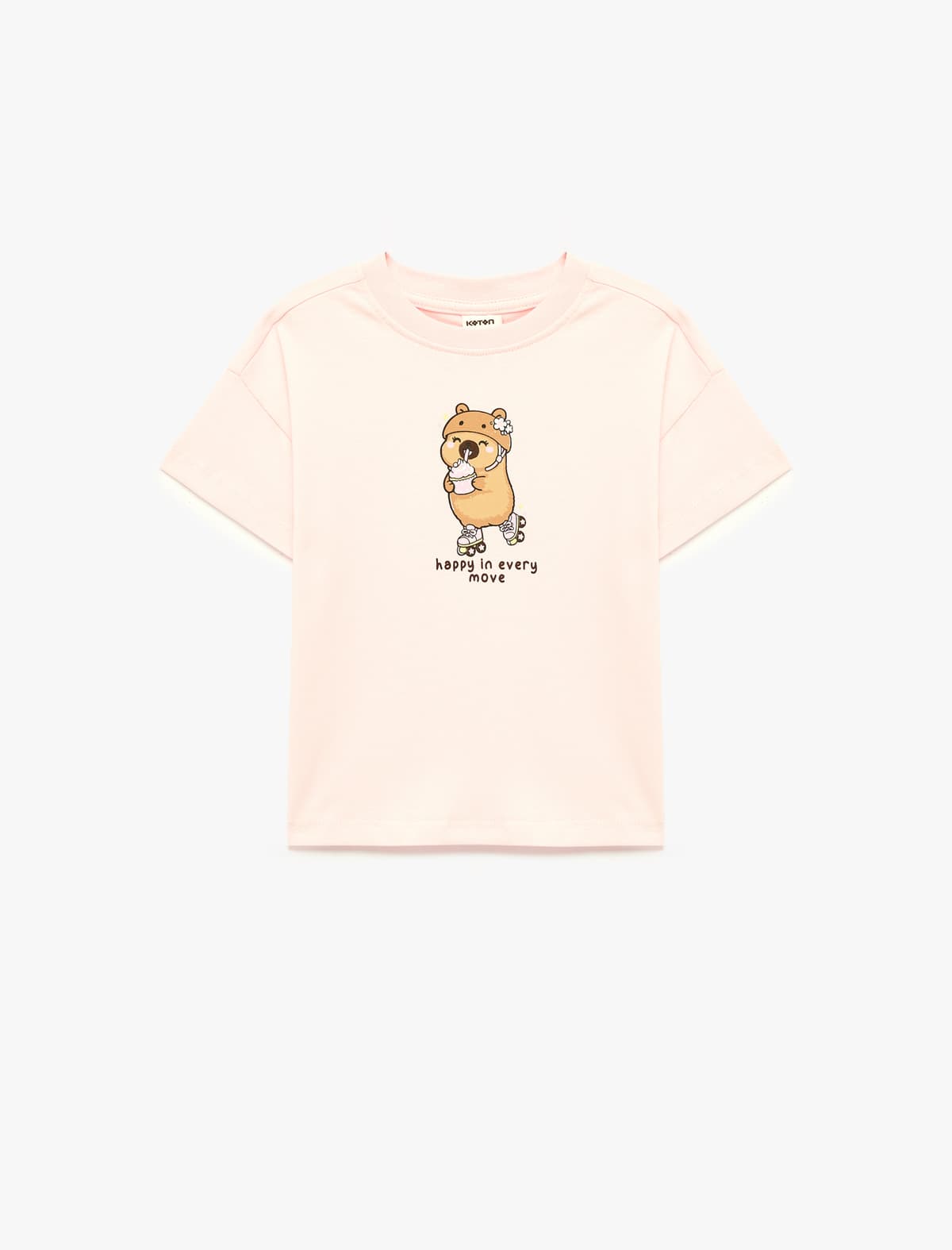 Cotton Crew Yaka Qısaqol Çaplı Tişört