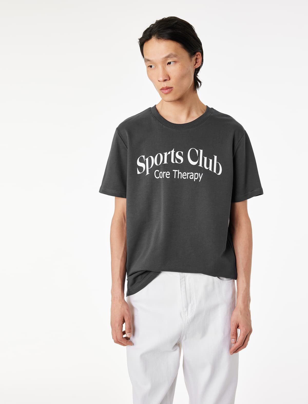 Normal Fit Qısaqol Ekipaj Yakalı Çaplı İdman Tişörti