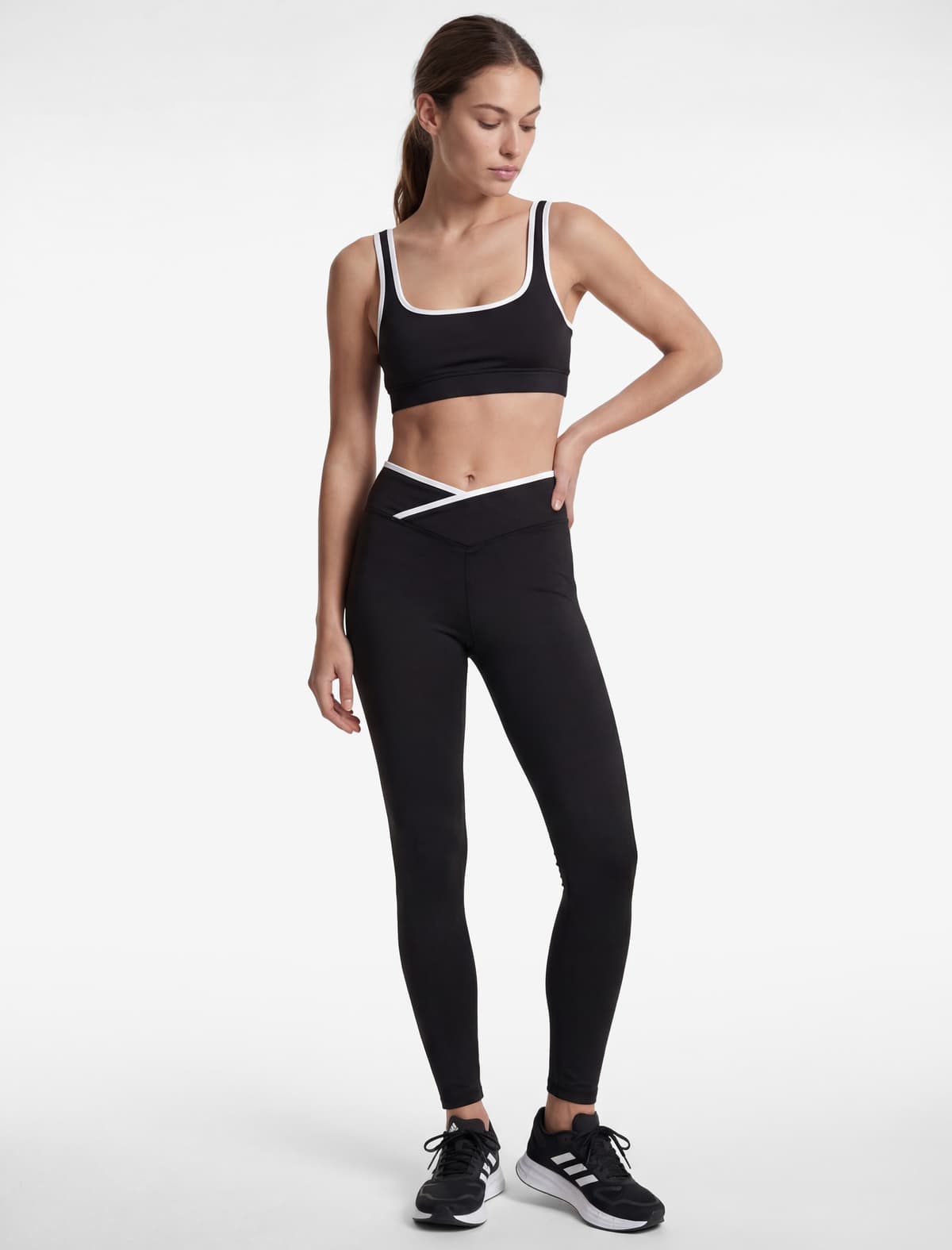 Kəmər Detallı Slim fit Yüksək Bel İdman Leggings