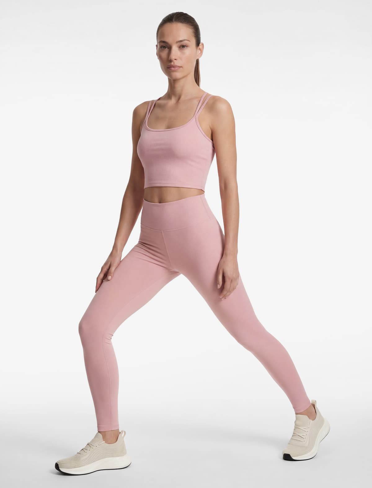 Çarpaz arxa kəmərli qolsuz Slim fit İdman Büstqalteri