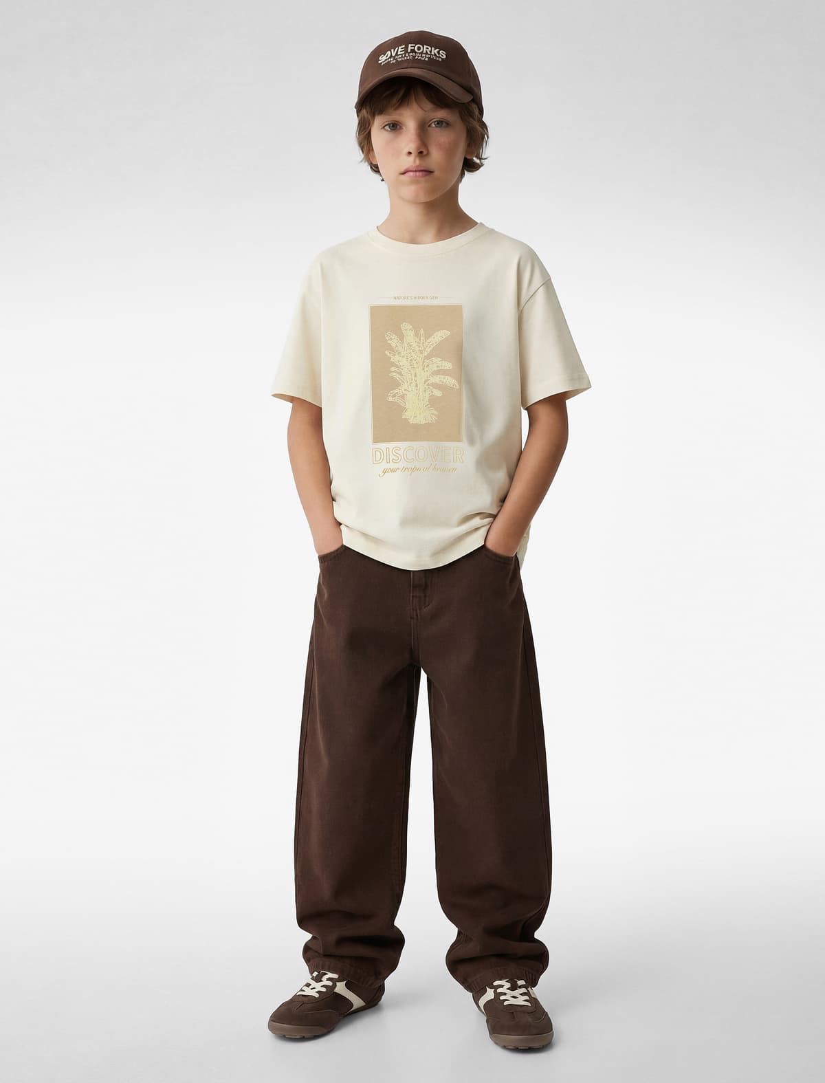Pambıq Çaplı Qısaqol Yakalı T-shirt