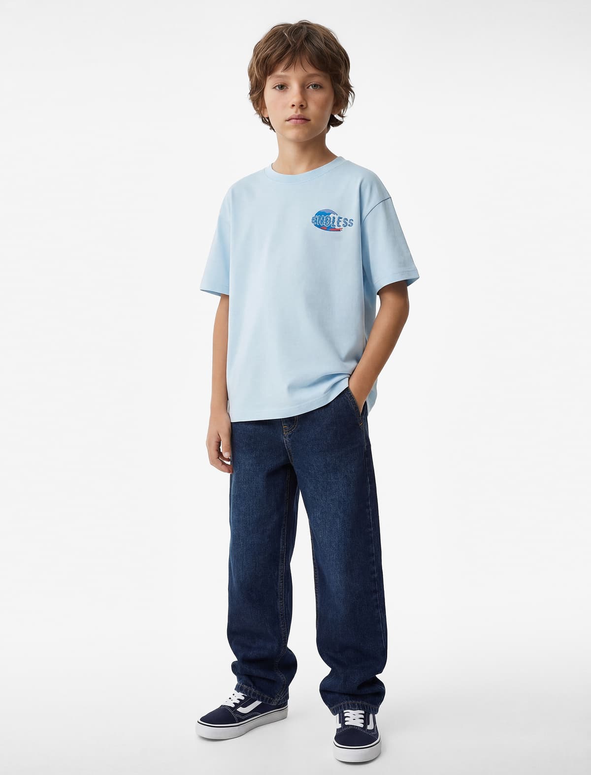 Pambıq Çaplı Qısaqol Yakalı T-shirt