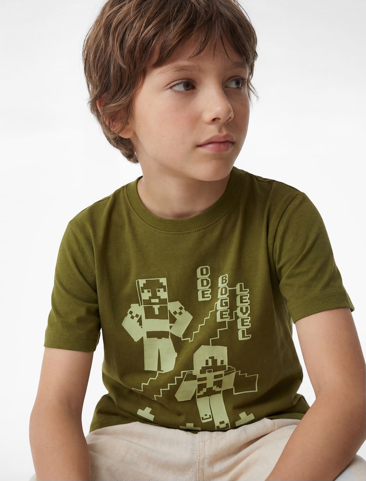 Cotton Crew Yaka Qısaqol Çaplı Tişört