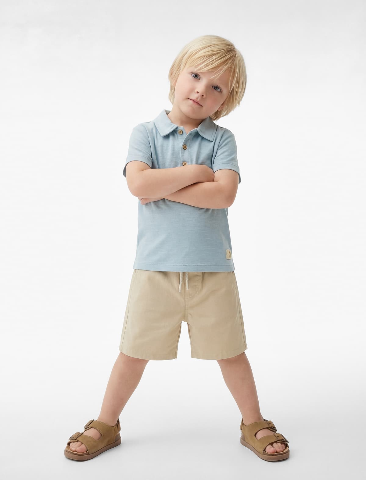 Pambıqdan Qısaqol Düyməli Böyük Boy Polo Yaxalı tişört