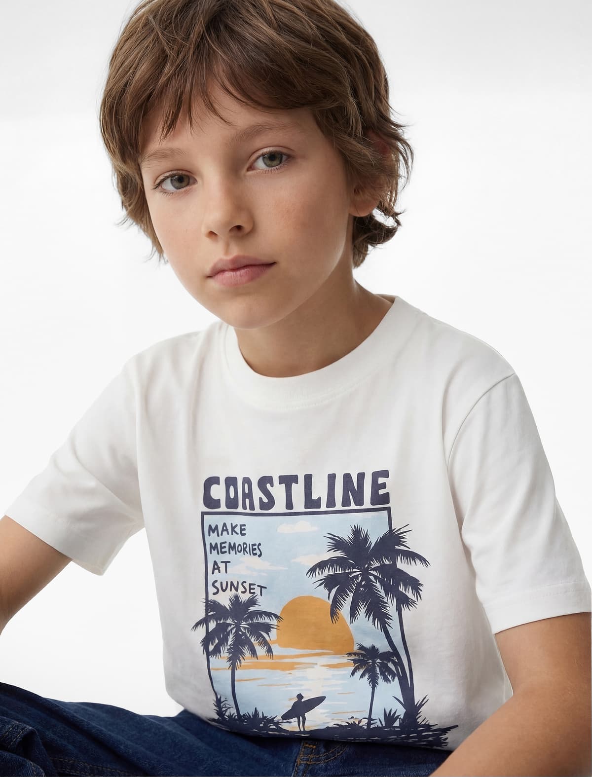 Cotton Crew Yaka Qısaqol Çaplı Tişört