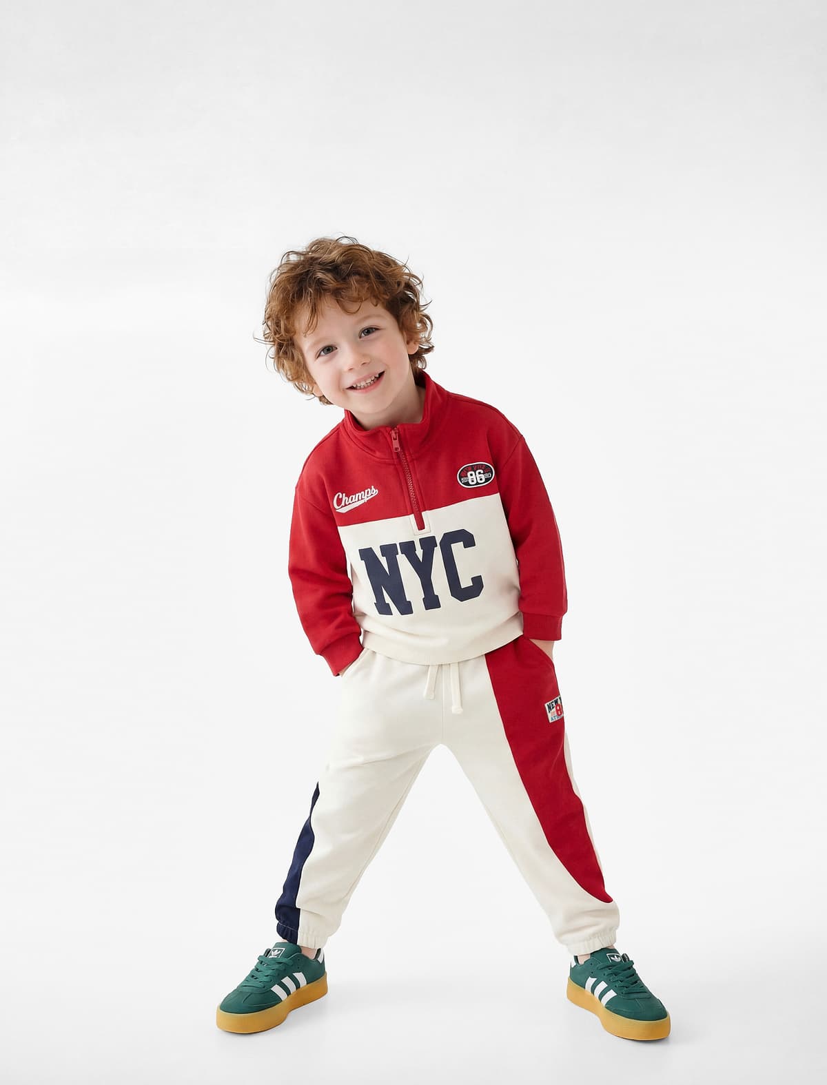 Elastik Bel Cib Rəngli Blok Böyük Boy Jogger Sweatpants