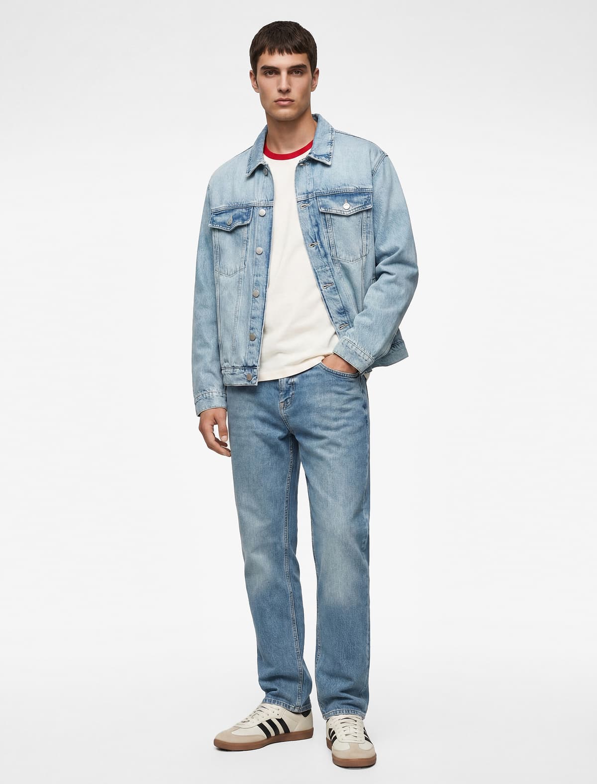 Normal Bel Pambıq Düz Fit Jean Şalvar - Mark Jean