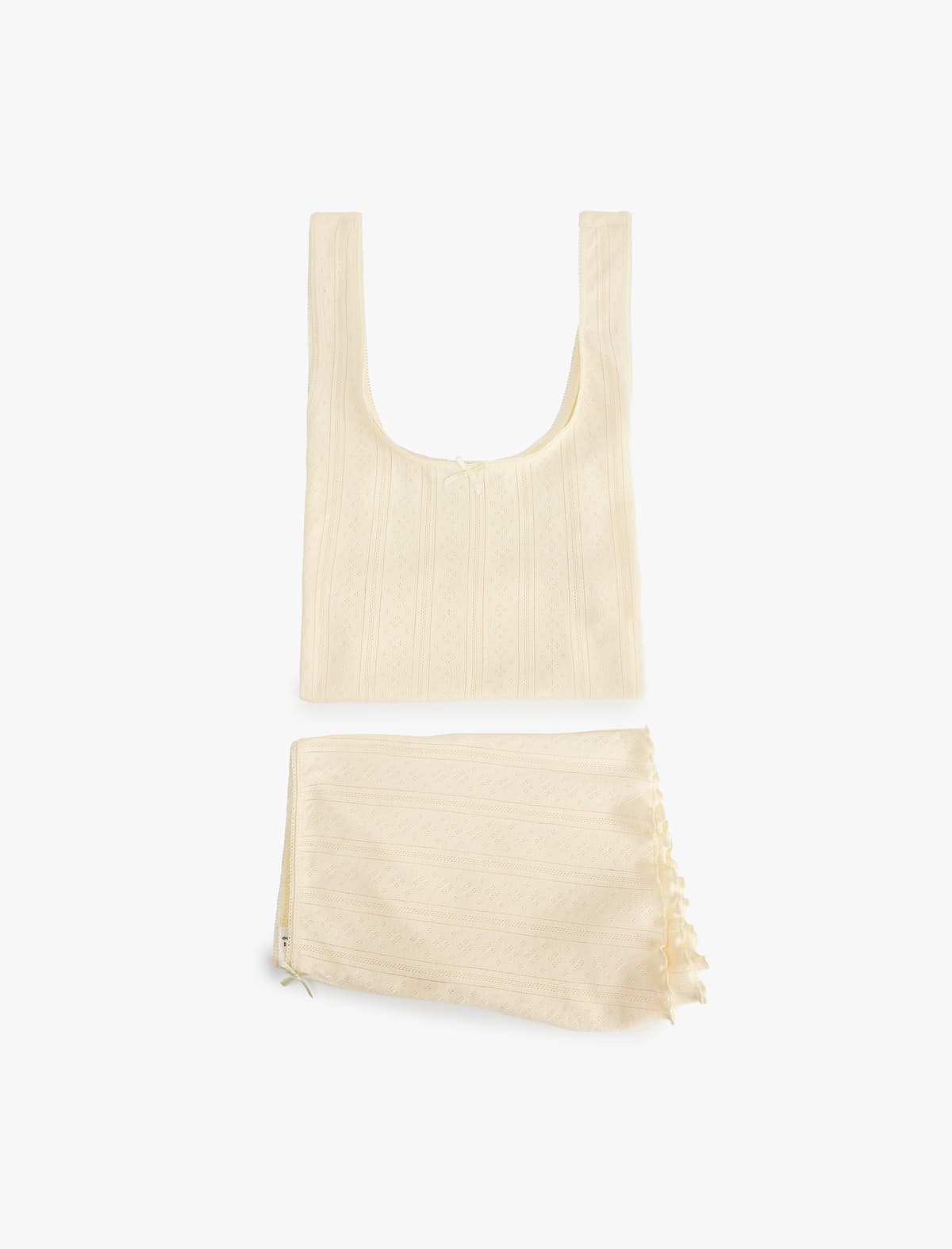 Pambıqdan Rahat Kəsilmiş Pijama Dəsti Şortlu