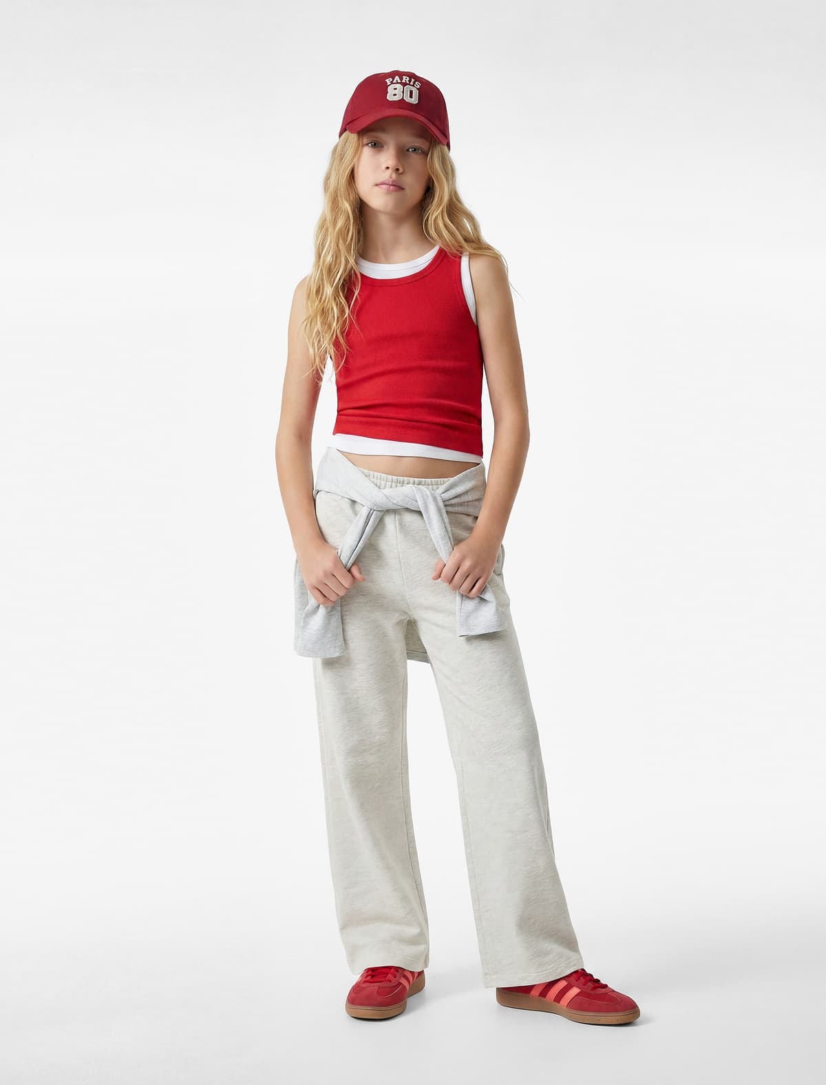 Elastik Bel ilə Rahat Geniş Ayaqlı Basic Sweatpants