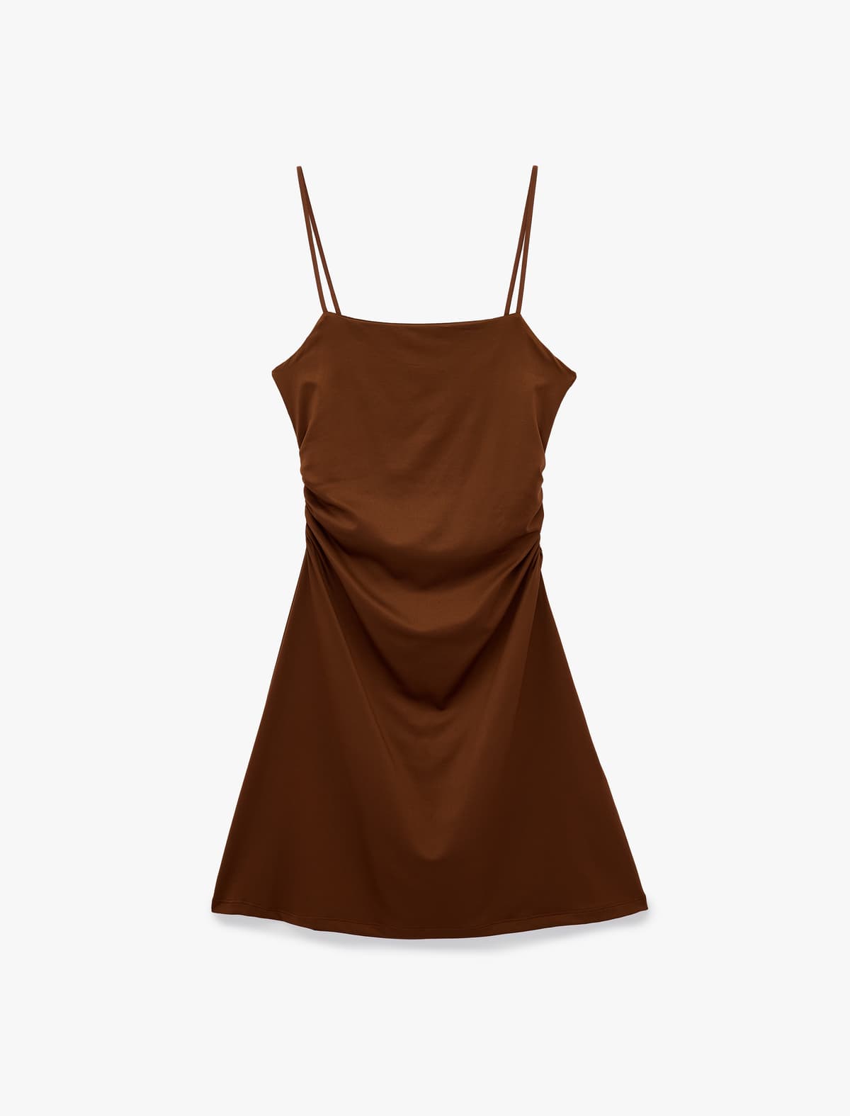 Dəftərli İncə Kəmərli Mini Bodycon Don