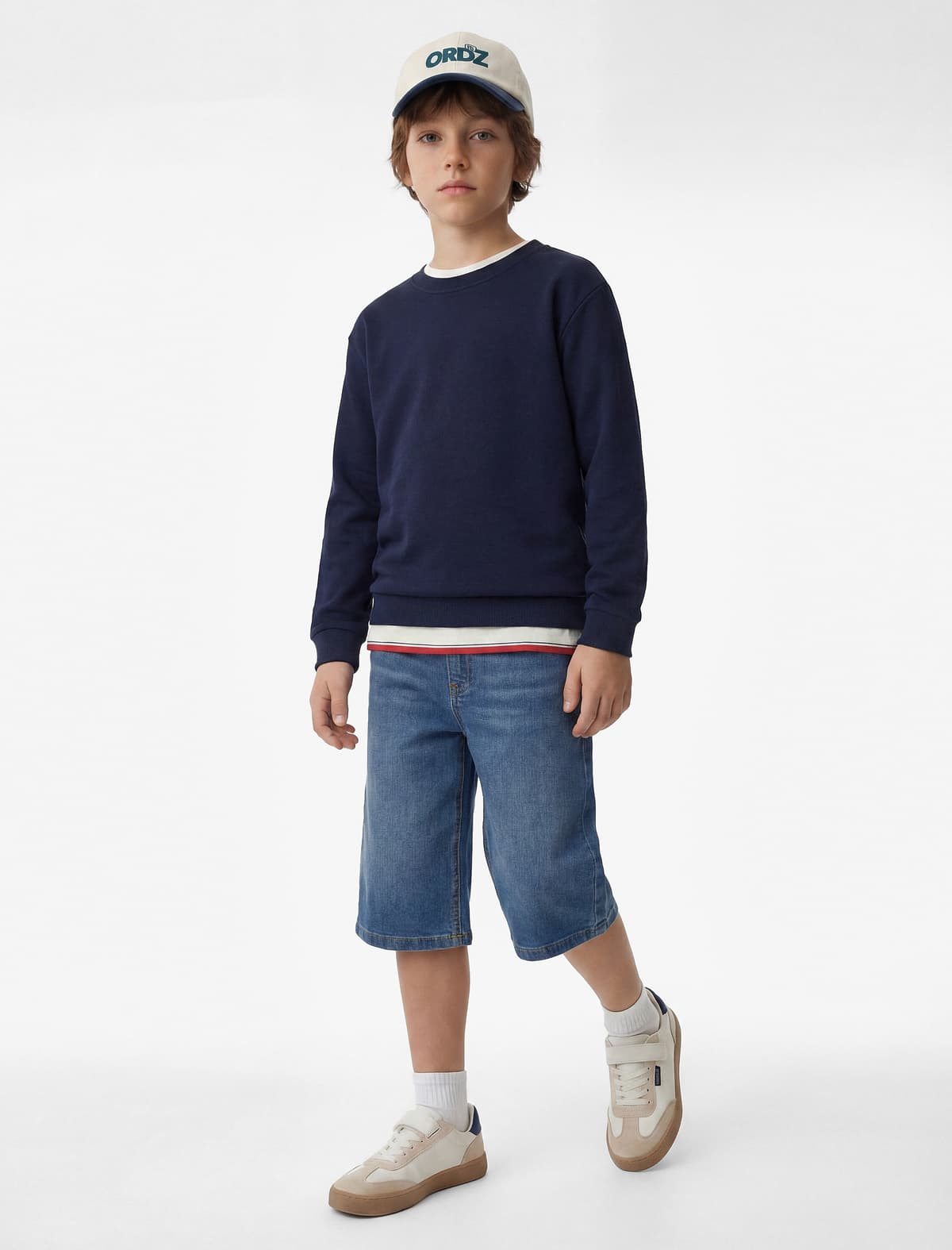 Dəyirmi yaxa Uzunqol Pambıq Basic Sweatshirt