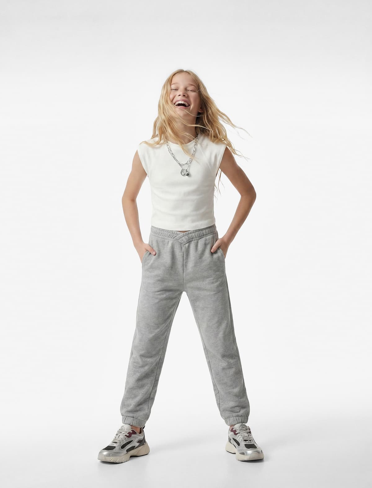 Elastik Bel ilə Rahat Kesimli Jogger Sweatpants